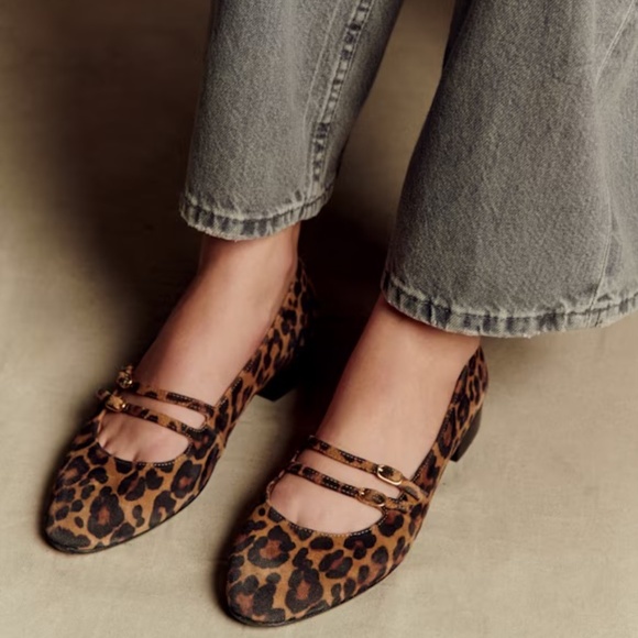 Sezane Ninon Ballerinas in Leopard, size 8 - Picture 2 of 16